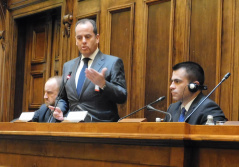 18 April 2018 National Assembly Deputy Speaker Djordje Milicevic and the delegation of the NATO PA Sub-Committee on Future Security and Defence Capabilities